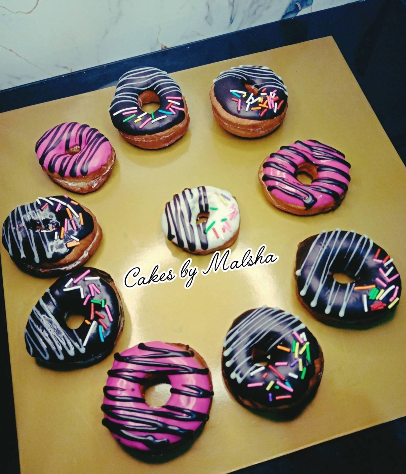 Chocolate & Pink Glazed Donuts – Donuts, Cakes by Malsha, Minuwangoda