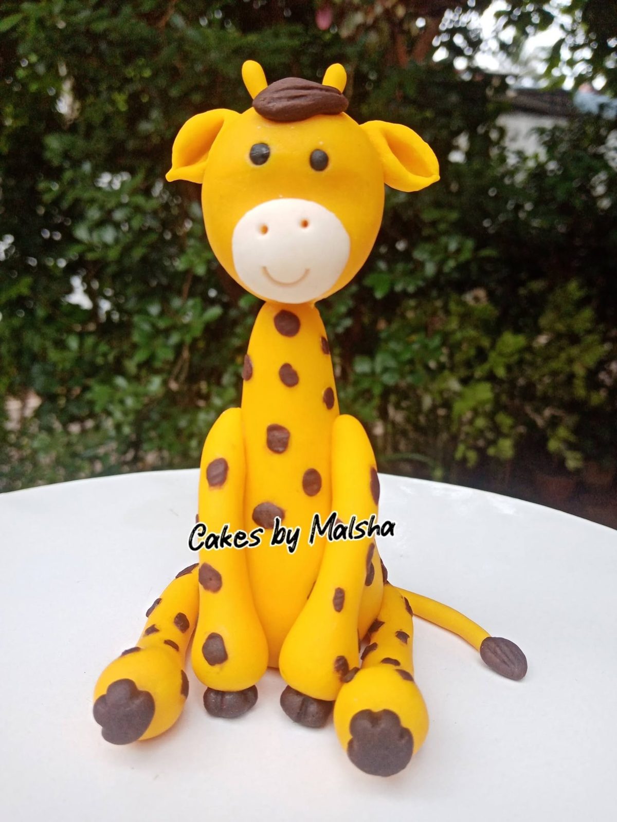 Hand-made sugar giraffe